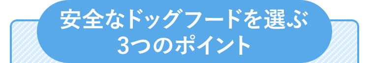 安全なドッグフードを選ぶ3つのポイント